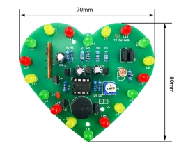 DIY Light Control Music Heart Shape LED Light Electronic Kits for Beginners